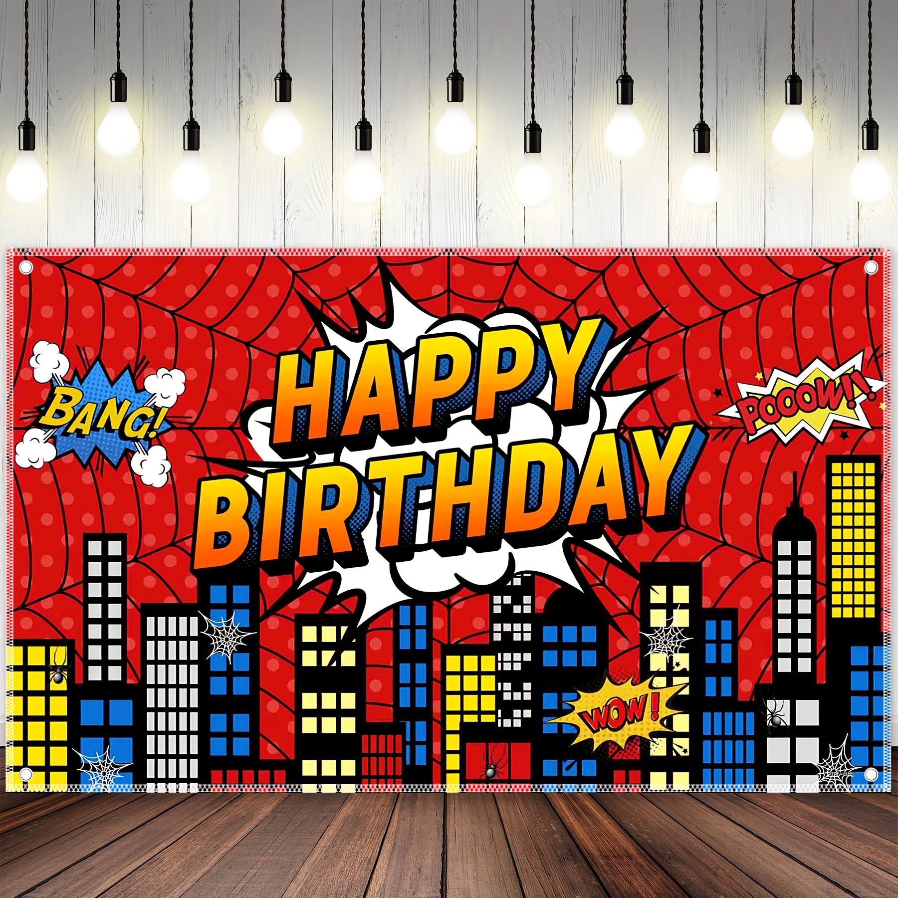 Spider-man Thème Décoration de fête d'anniversaire Fournitures Ballons  Bannière Gâteau Topper Set
