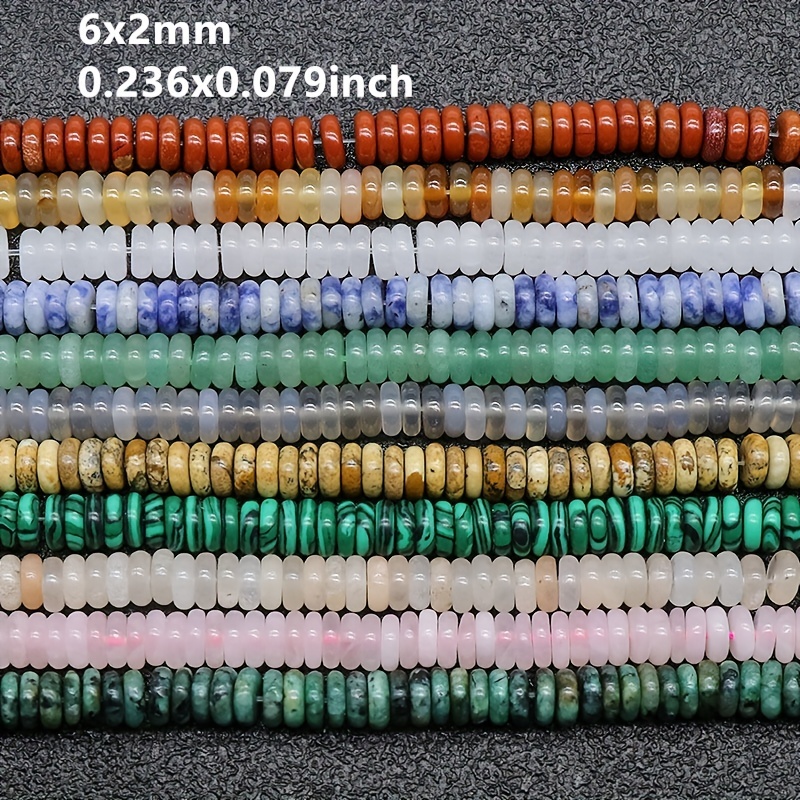 Abacus 5x8MM Natural Stone Beads Amber Kunzite Orange Chalcedony Loose  Wheel Spacer Bead for Jewelry Make Diy Bracelet Earrings