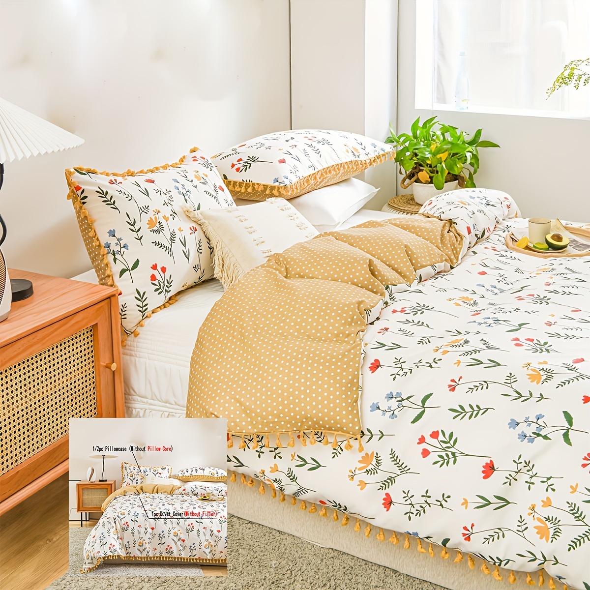 Dainty Duvet Cover Set Fresh Floral Bedding Set Cottagecore Cute
