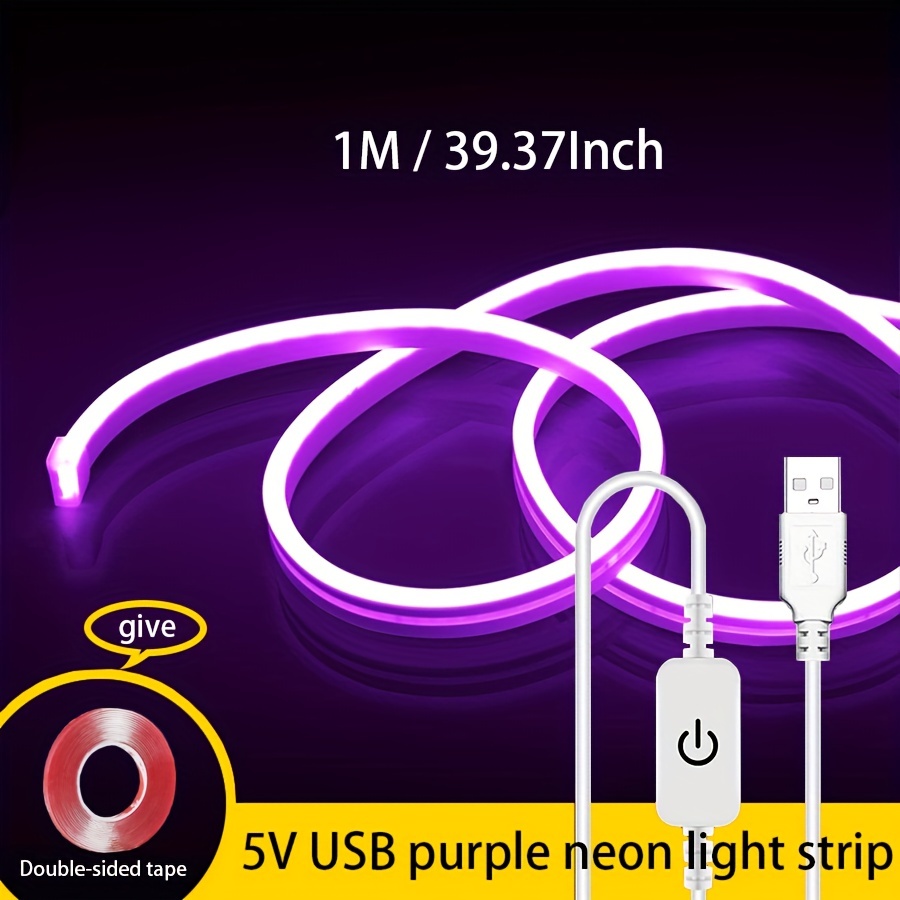 1 Tira Luces Neón Led Silicona Táctil Usb 5 V Ip65 Alta - Temu Spain