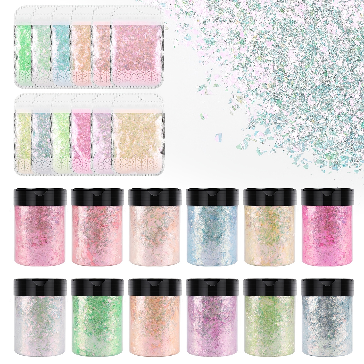 Holographic Chunky Glitter 12 Colors Craft Glitter For Resin - Temu