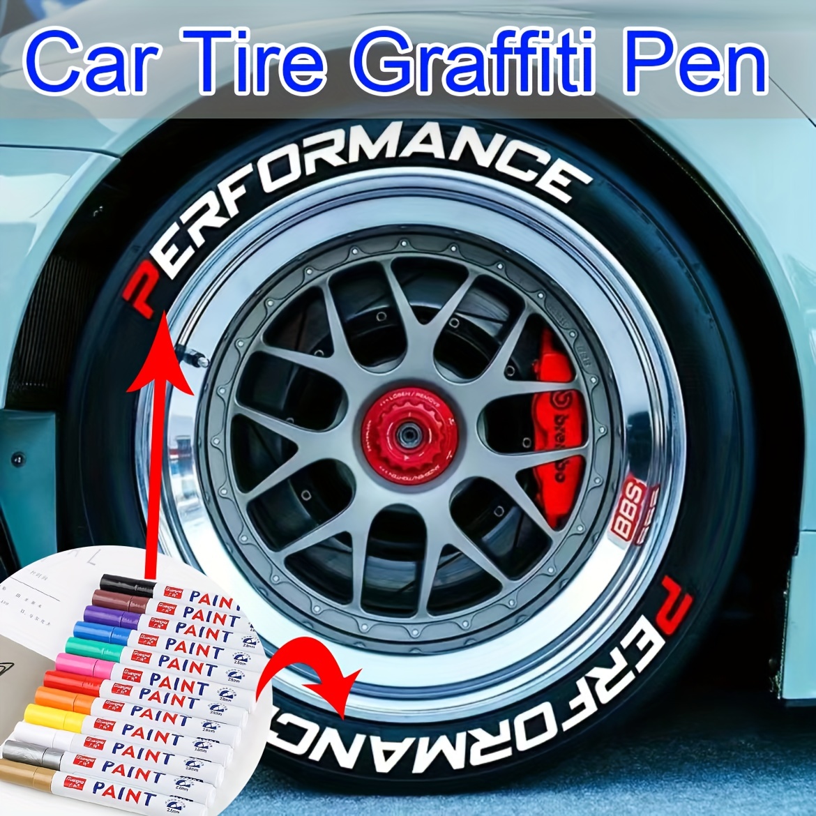 Comprar Rotulador de pintura permanente de Metal y goma para neumáticos de  coche, resistente al agua, 12 colores