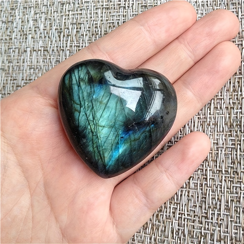 Labradorite Heart Shape Natural Moonstone