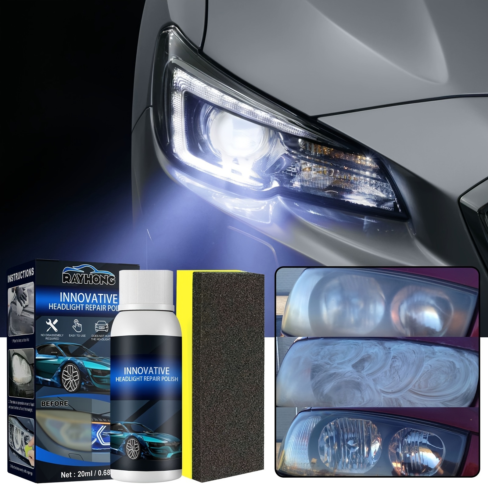 Car Headlight Repair Liquid Car Light Plating Crystal - Temu