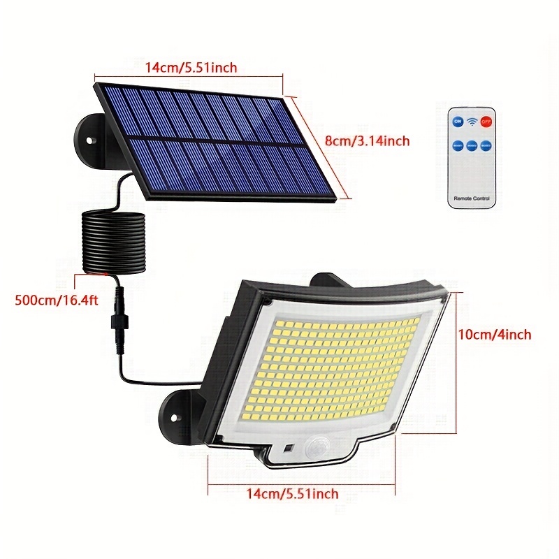 Foco Solar LED Con Sensor y panel separado