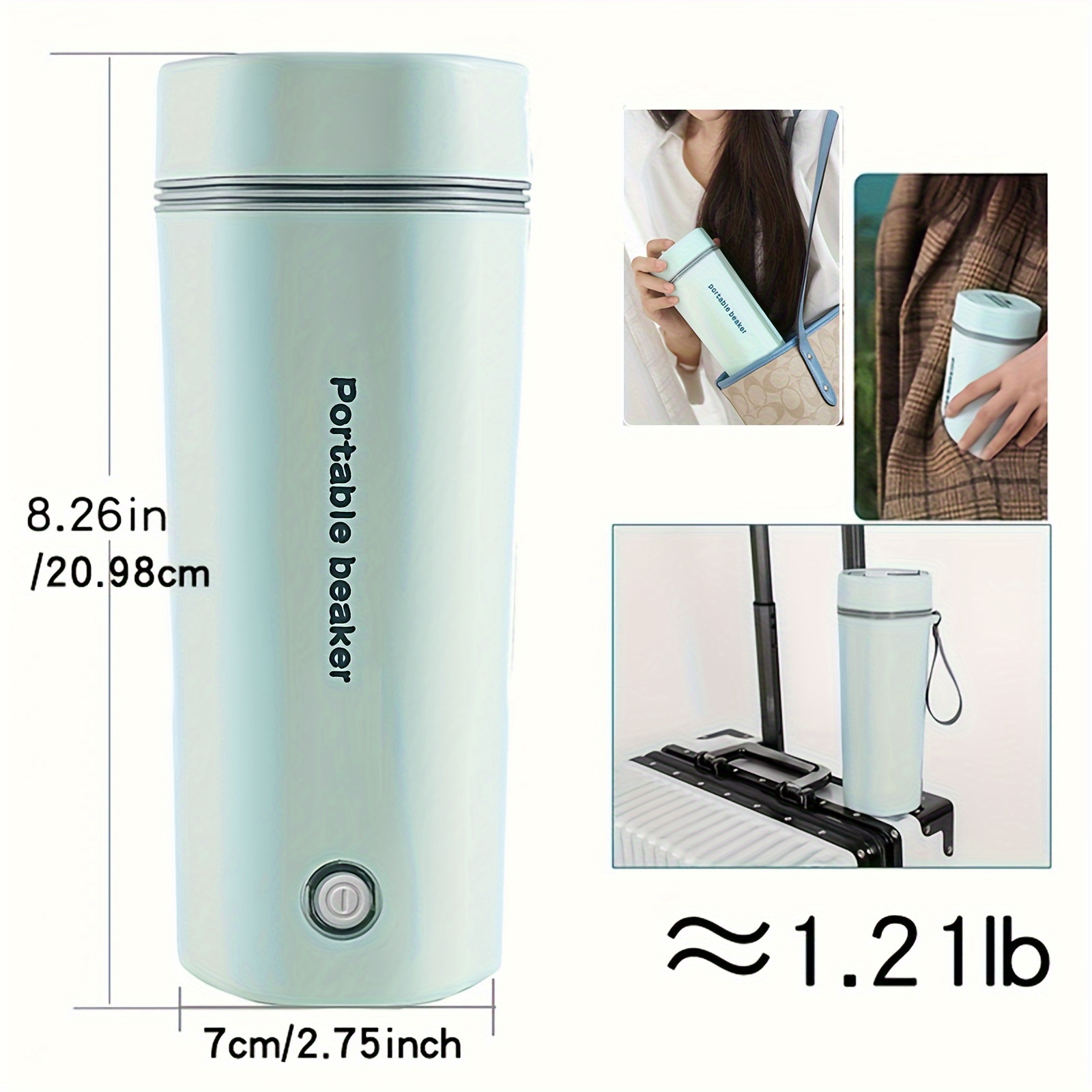 350ml Travel Electric Kettle, Small Stainless Steel Portable