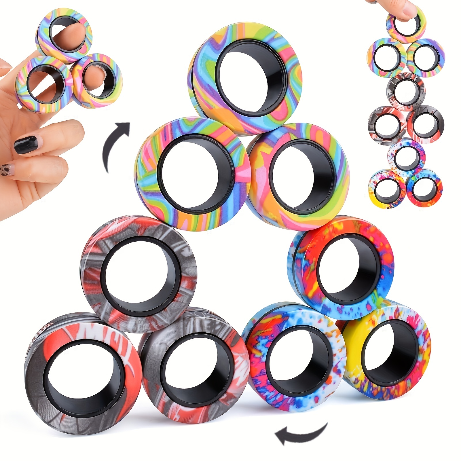 Pop Fidget Anti-Stress Toys For Kids Boys Creative Magnetic Beads Pop Up To  Relieve Stress Fingertip Toy For Adults And Children