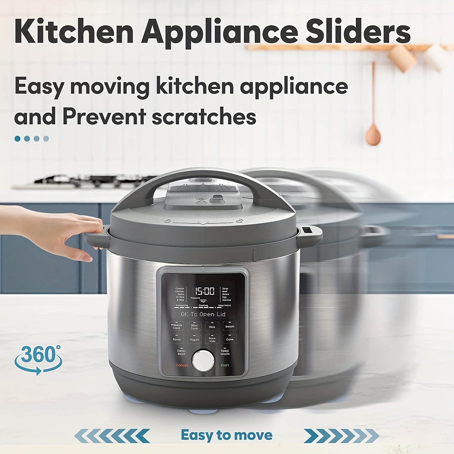 12 Pcs Kitchen Appliance Slider,Appliance Sliders for Kitchen  Appliances,DIY Self Adhesive Appliance Slider for Most Coffee  Makers,Blenders,Kitchen