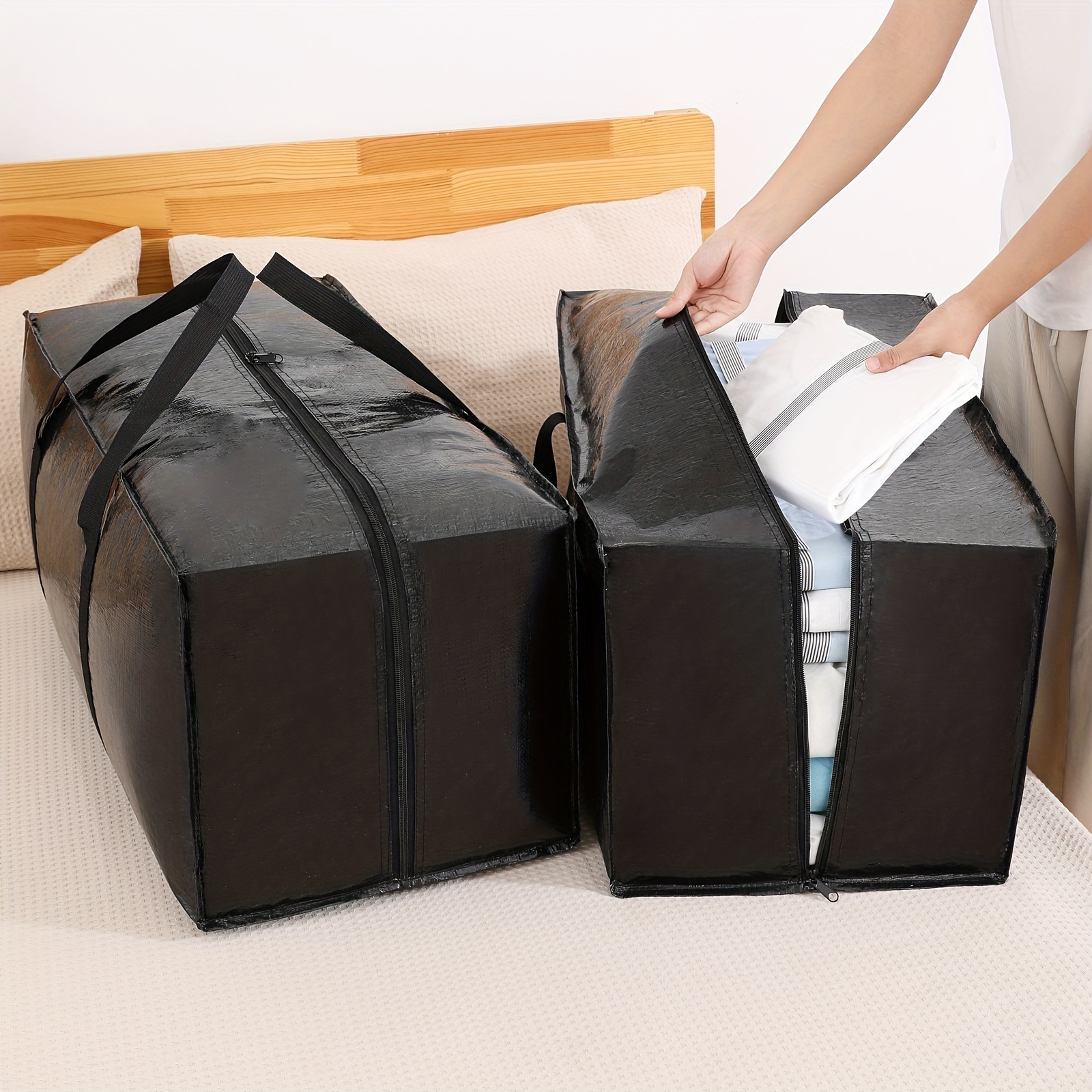 Large Clothes Storage Foldable Blanket Storage Bags Storage - Temu