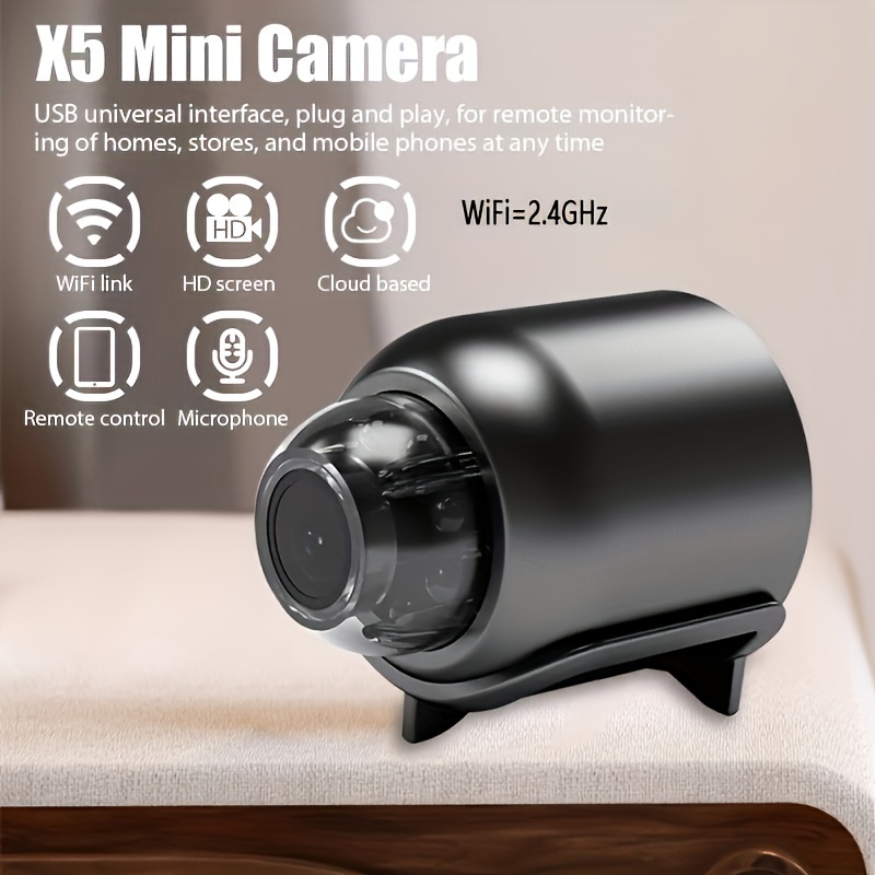 Mini caméra de surveillance wifi IP à détection de mouvement et vision  nocturne 1080P 