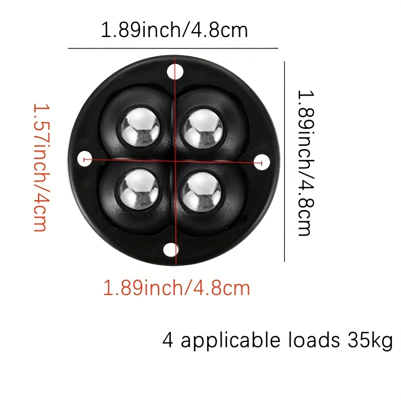 4x 360 grados de rotación Pies rodantes Ruedas pequeñas, Mini ruedas  giratorias para Electrodoméstic Yotijar Ruedas giratorias