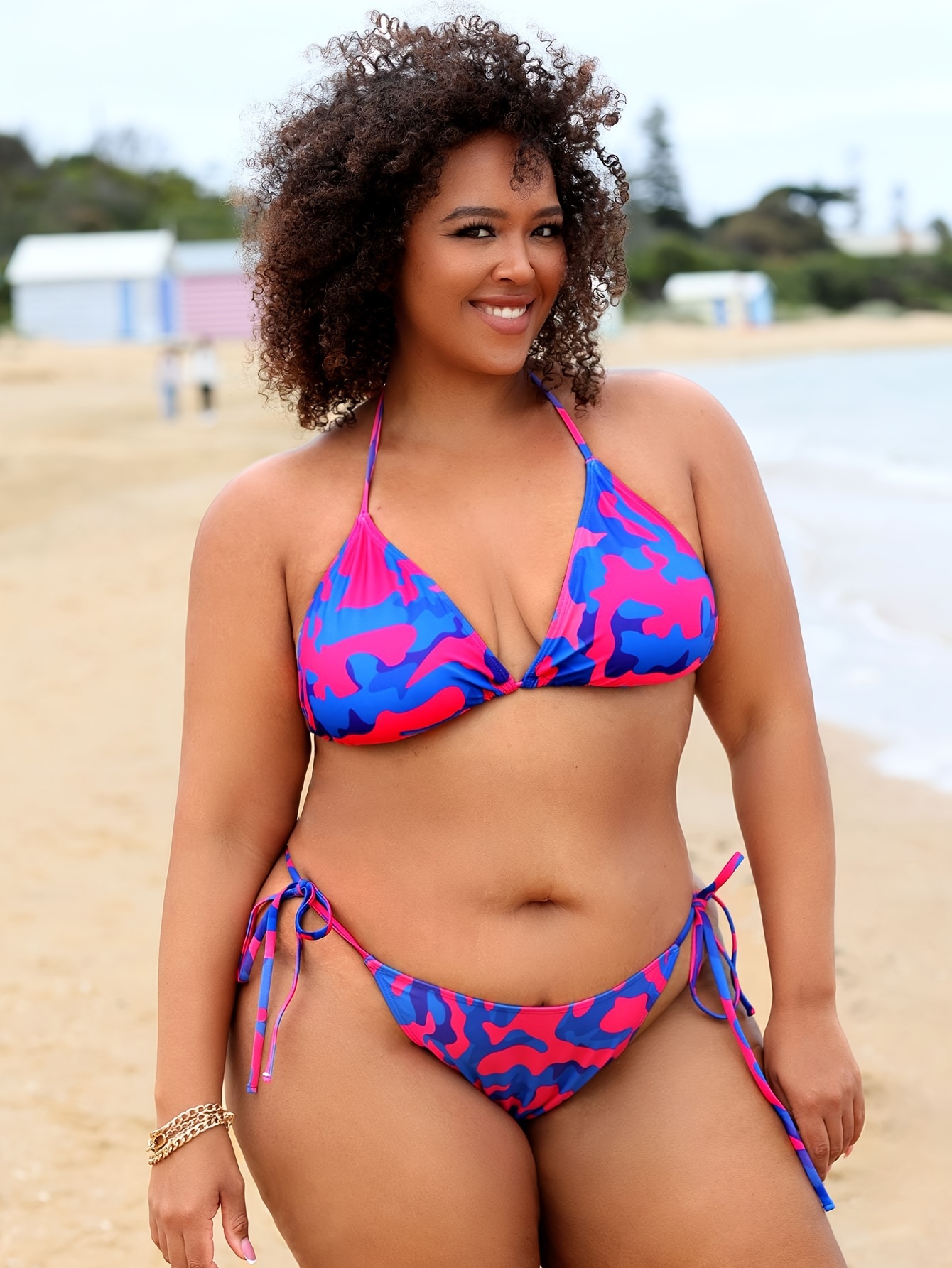 Plus size sales camo bikini