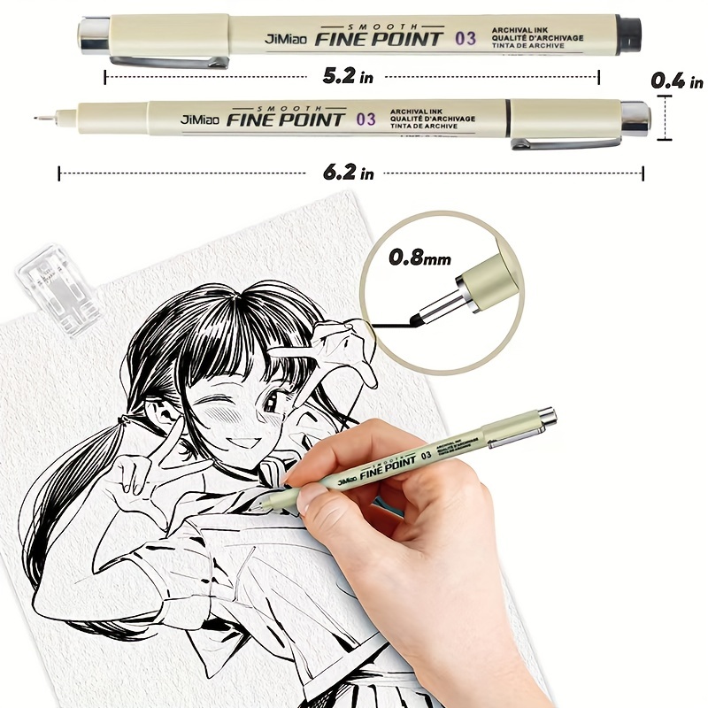 Fine Line Drawing Pen + Double Head Pen Art Painting - Temu
