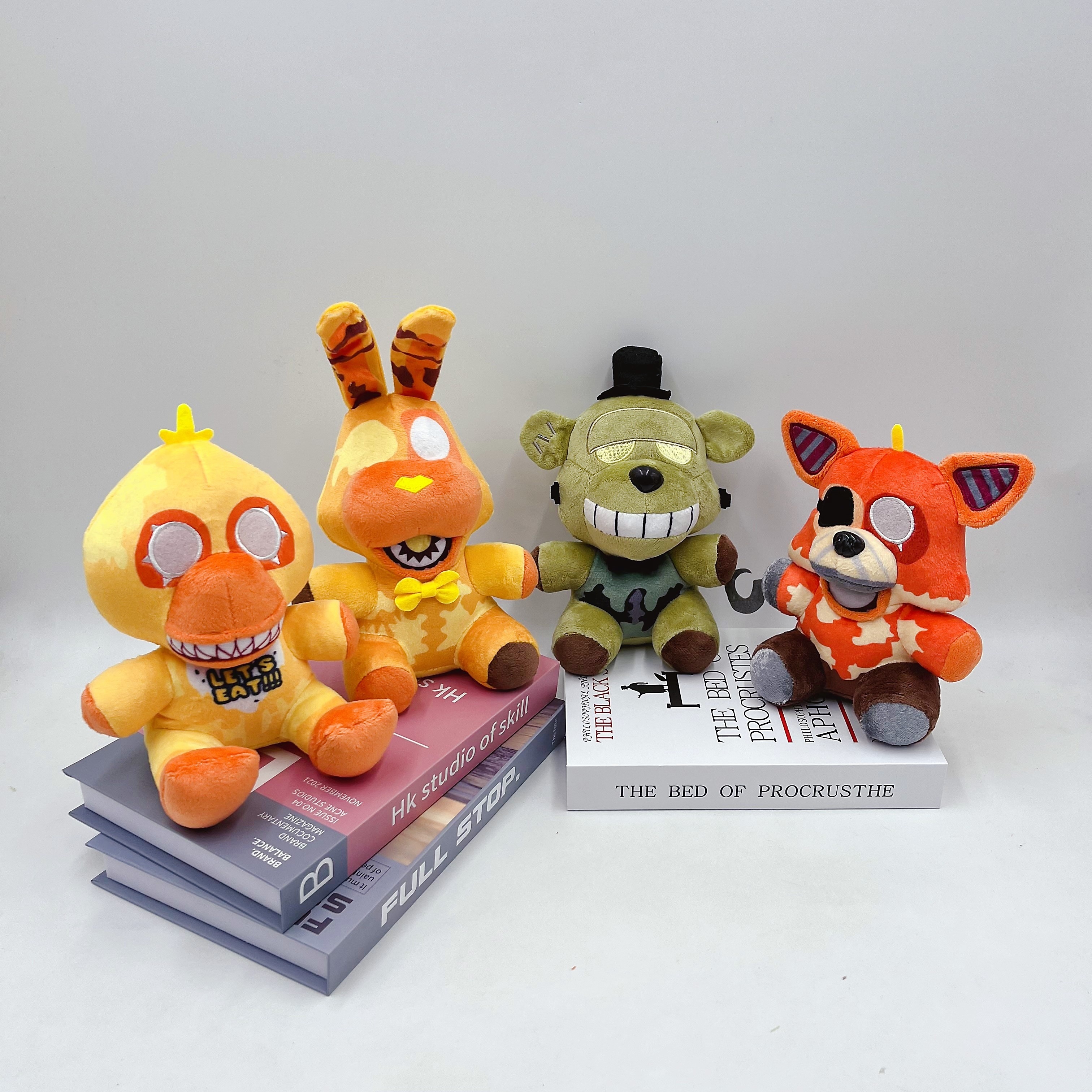 FNAF Plushies Set,Five Night Plushies 7.8 inch,Horror Game Animals Stuffed  Toys,FNAF Security Breach Plushies Set for Game Fans 