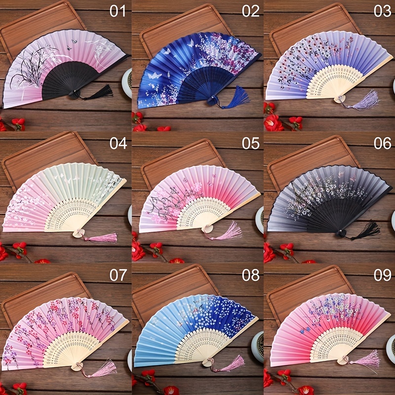 Vintage Flower Fan Summer Folding Fan