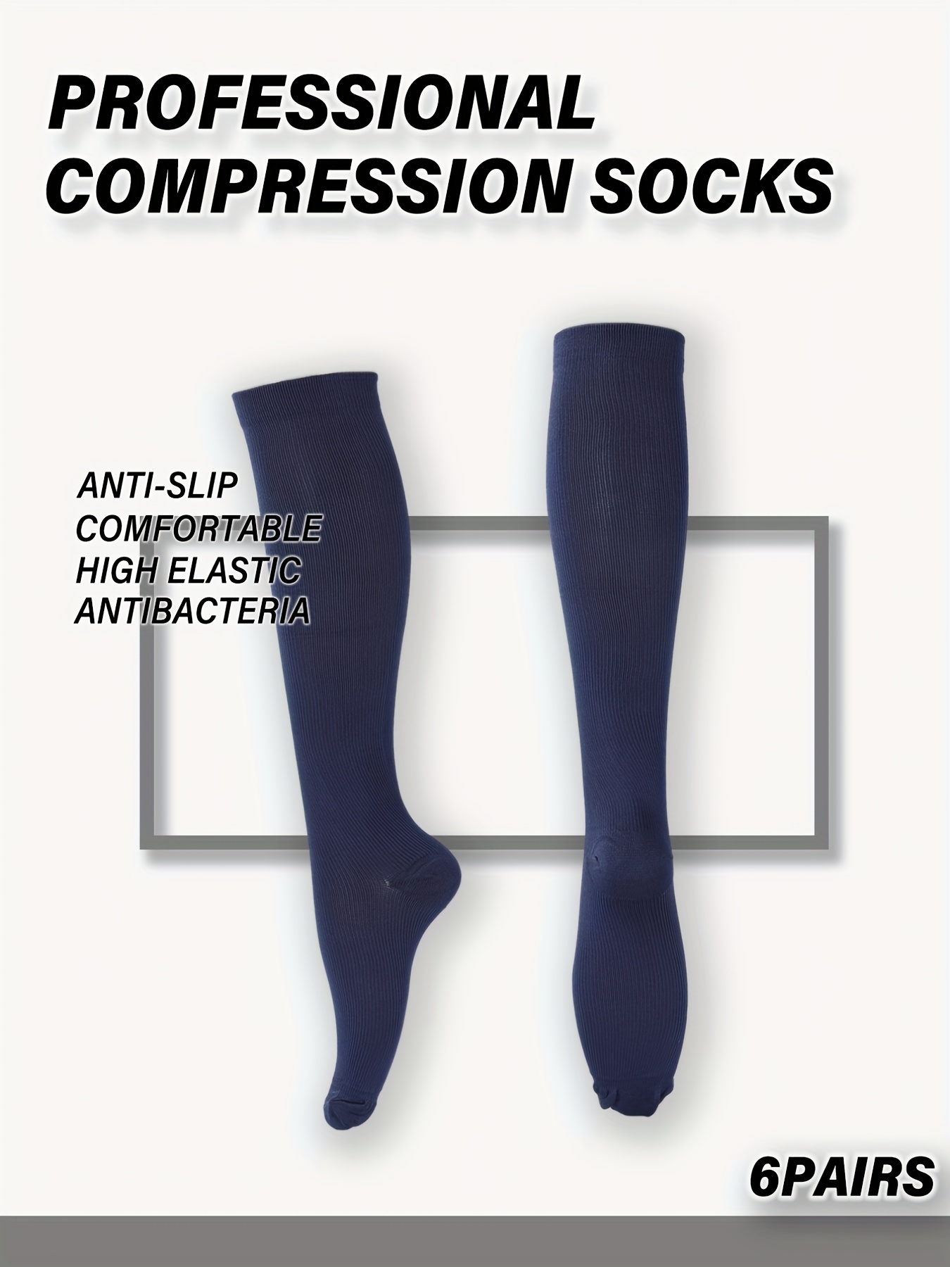 6pcs Compression Socks for Women with Wide Calf for Pregnancy & Nursing