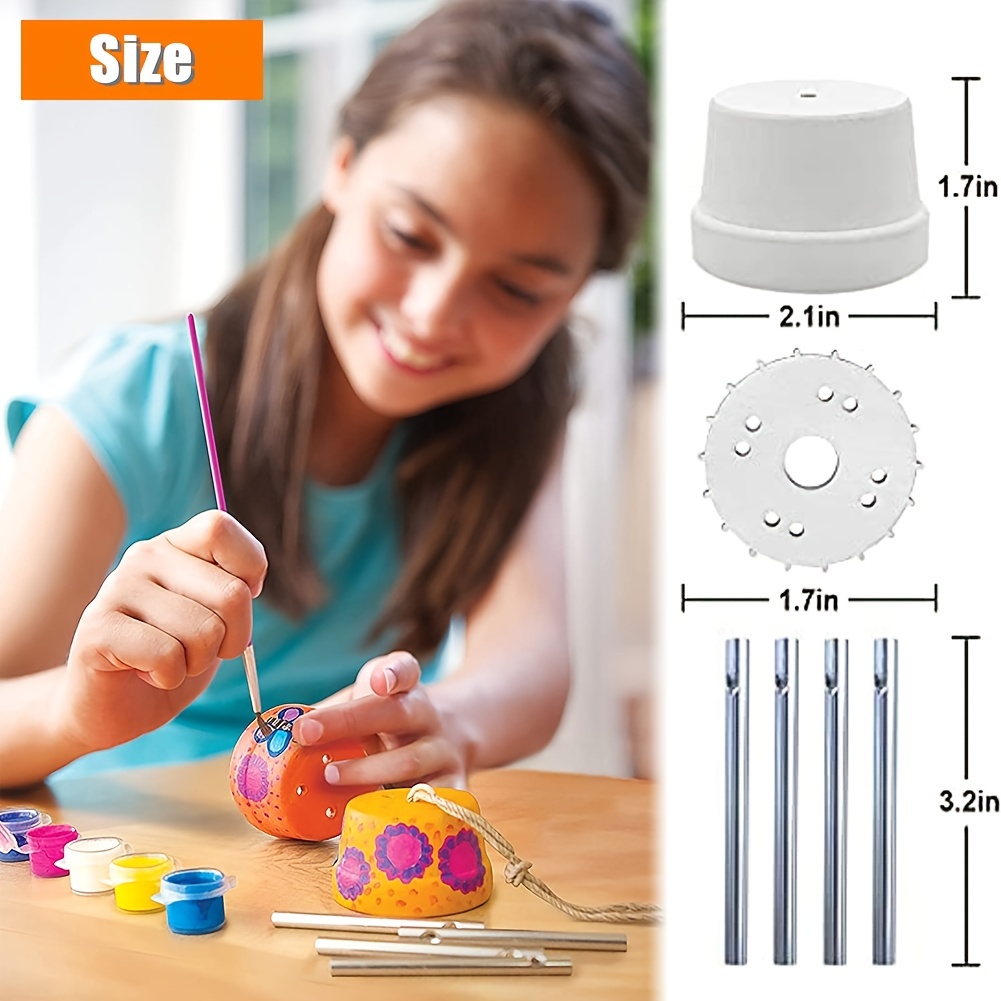 DIY Wind Chime Kits, DIY Craft Kit to Paint, Musical Gift for Girls Boys on Christmas, Birthday, Size: 2.75