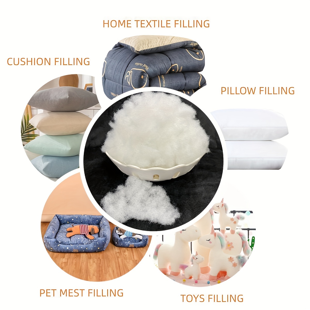 White Filling Fabric Sofa Plush Toy Filling Pillow Core - Temu