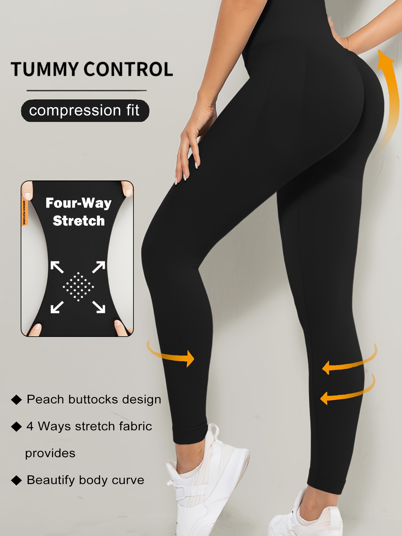 Women Stretch Compression Leggings Pants with Pockets High Waist Sportswear  Tummy Control Workout Althetic Leggings for Running Yoga Fitness