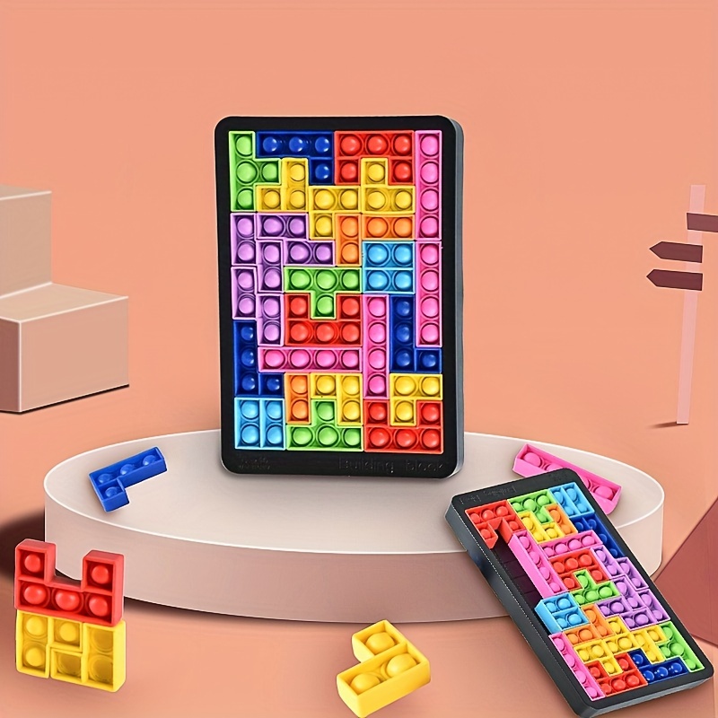 Tetris Children's Puzzle Building Blocks Puzzle Silicone Toy