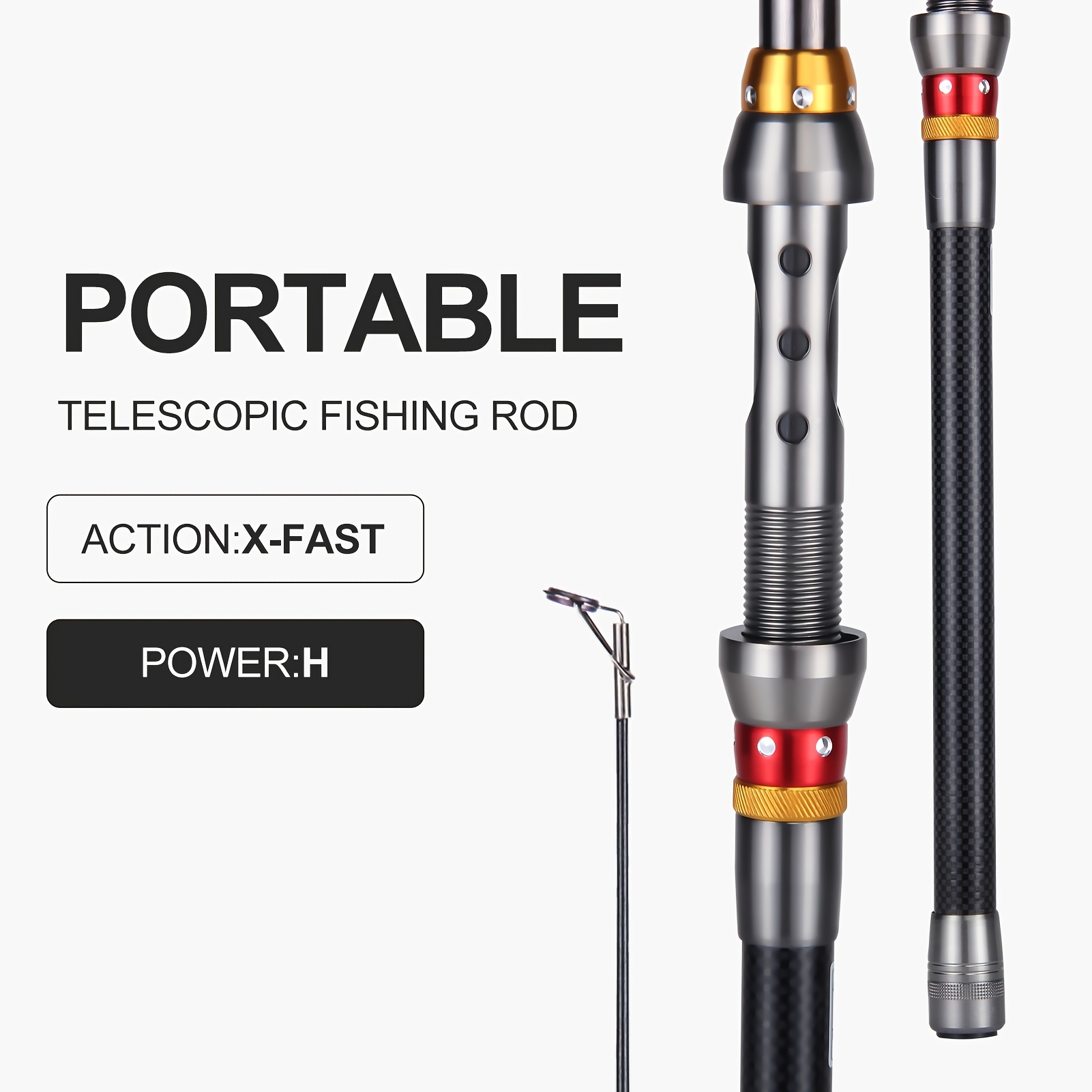 Spinning Fishing Rod Telescopic Fishing Rod Carbon Fiber - Temu