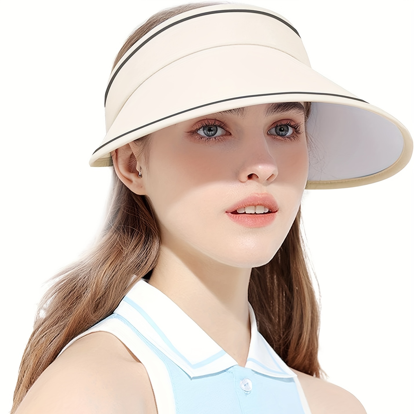 Sombrero Para El Sol Mujer, Gorra Con Visera Para La Playa Protección Uv  Con Ala Ancha Para Deportes Playa Golf Senderismo, Beige ZMDECQNA