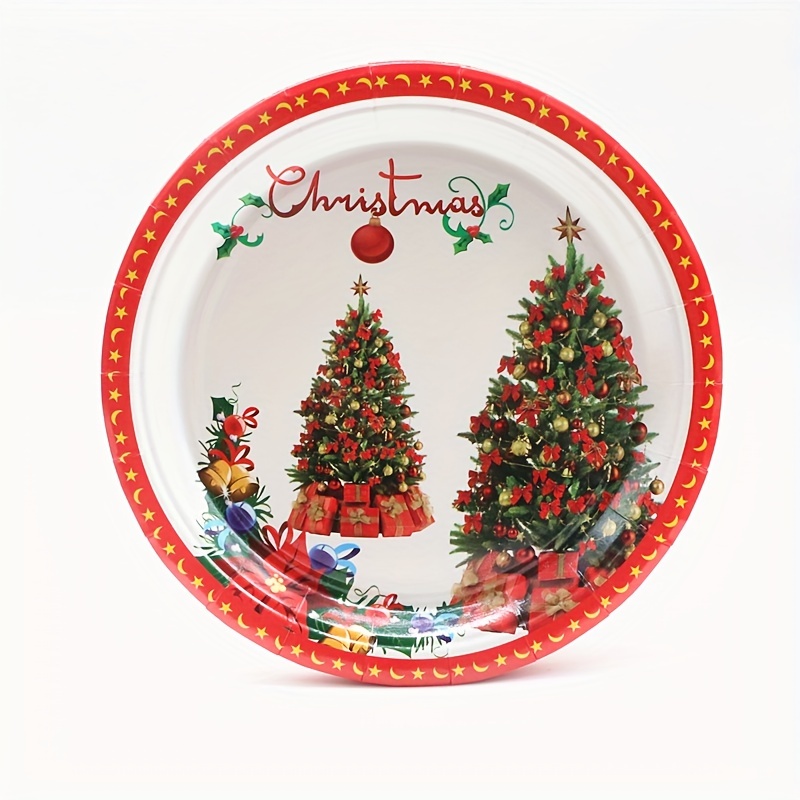 Christmas Party Disposable Tableware Santa Claus Elk Paper Plates Cups  Napkins New Year Eve Decor Xmas Dinnerware Home Supplies - AliExpress