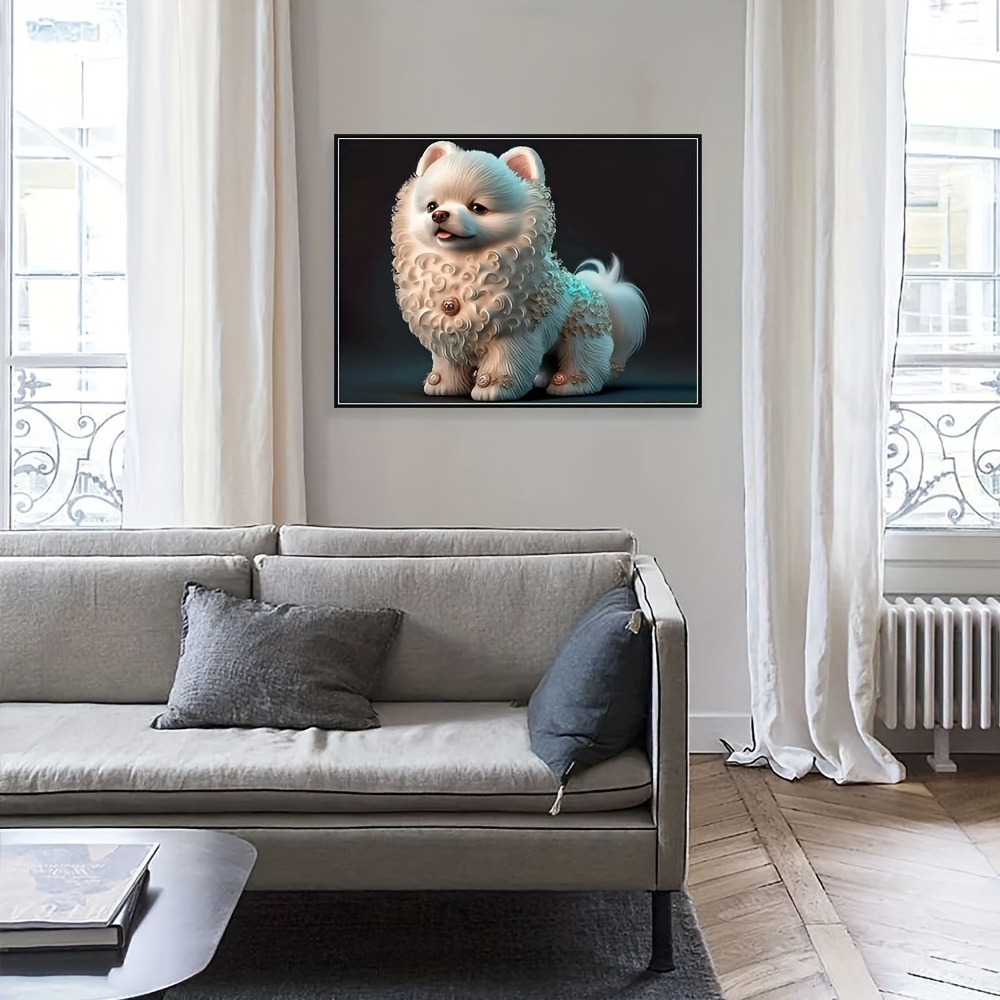 5d Diy Artificial Diamond Painting Cute Chinese Zodiac Dog - Temu