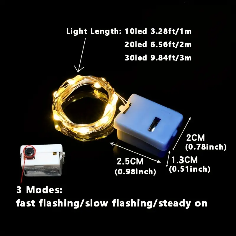 Mini Led Fairy Lights Battery Operated String Lights - Temu