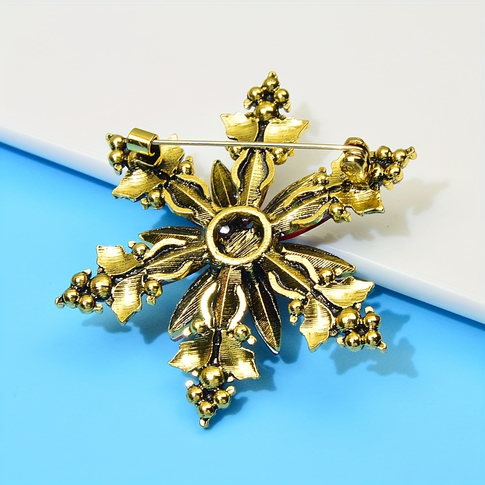 Christmas Snowflake Brooch Pin for Women & Girls