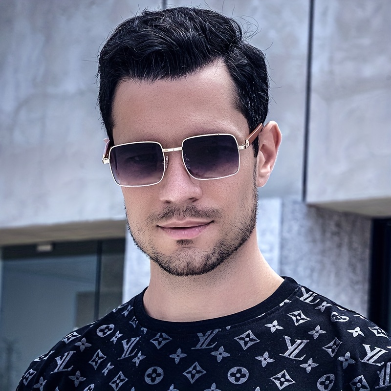 Men's Fashionable Square Sunglasses Mature And Elegant Business