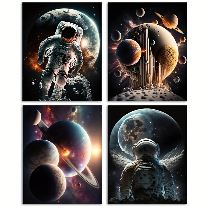 Lot de 3 Affiche Planète Enfant,Affiche D'art éducatif l'espace