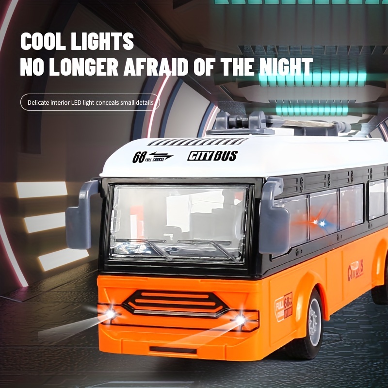Jouet de bus touristique électrique RC avec lumières pour enfants, véhicule  de campus de simulation, voiture, cadeau pour garçon, 1:48, 4CH