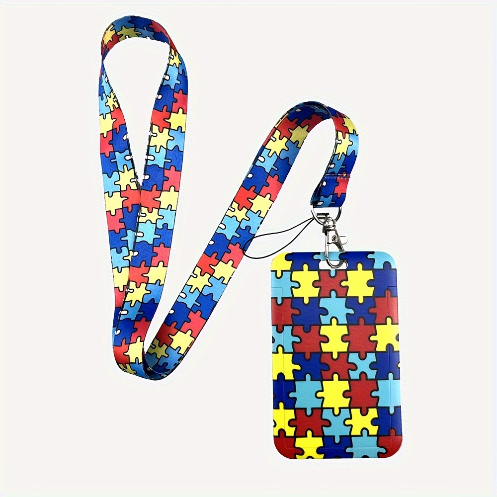 Autism Puzzle Piece Retractable Badge Reel Badge Clip Badge