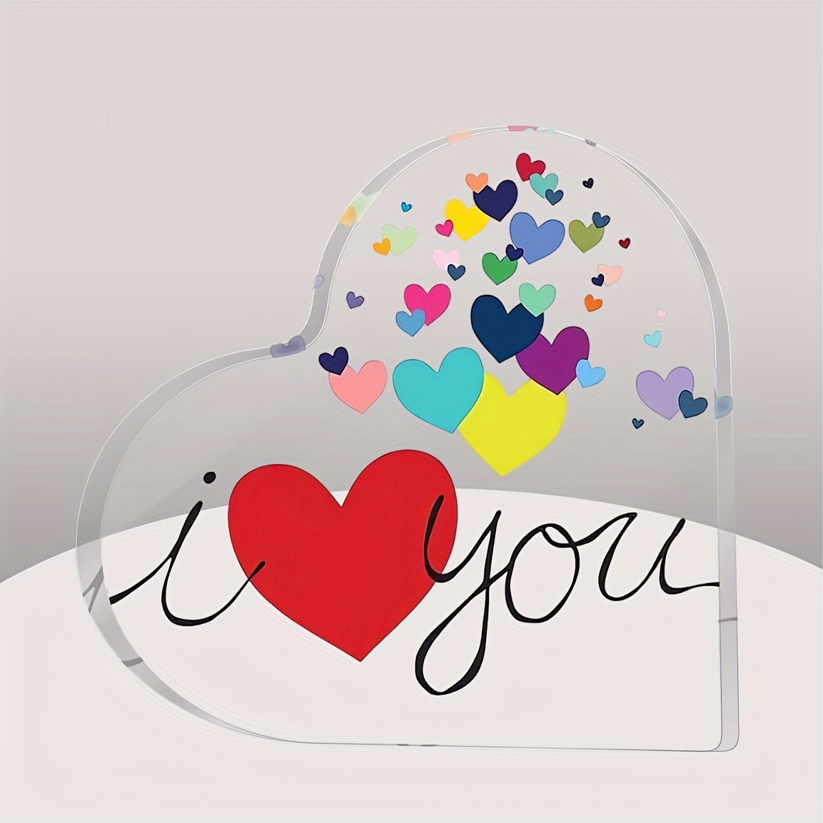 Acrylic Heart Shape Love Symbol Couple Gift Confessional - Temu