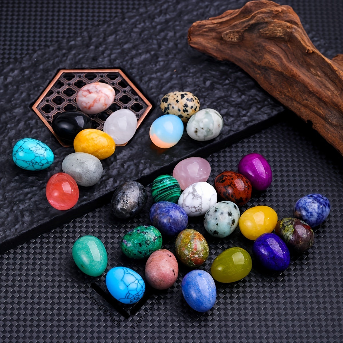 Travelwant Thinking Egg, Natural Thumb Worry Stone Hand Carved Crystals and Healing Stones for Anxiety and Stress Relief Meditation Water Drop Palm