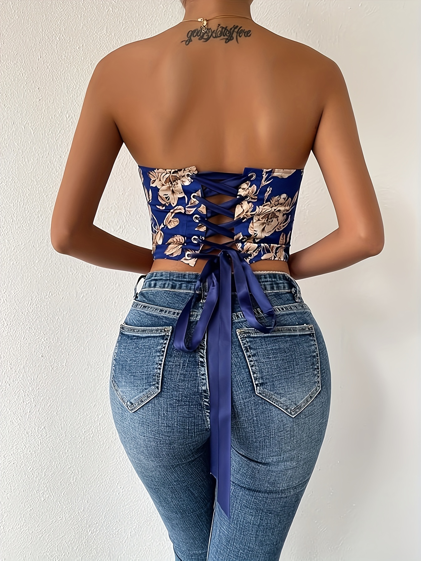 Bustier Strapless Crop Top Sexy Lace Sleeveless Corset Top - Temu