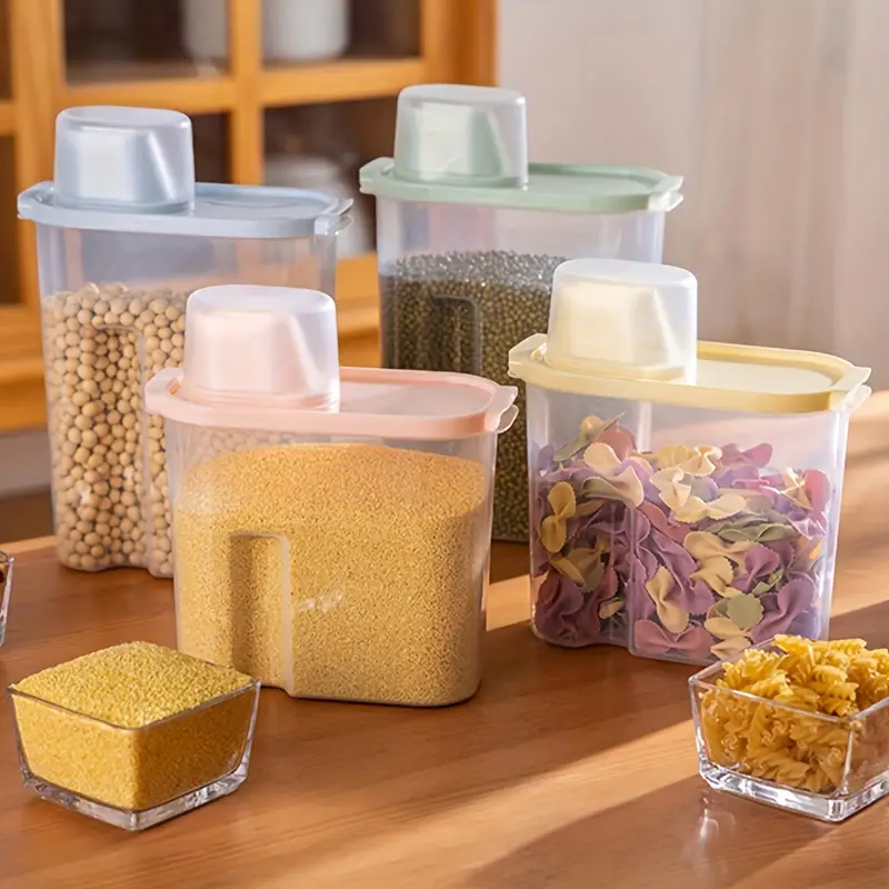 Airtight Food Storage Containers Cereal Container, Air Tight Snacks Pantry Storage  Bins Organizer,pantry Space Saving Canisters, Aesthetic Room Decor, Home  Decor, Kitchen Accessories - Temu