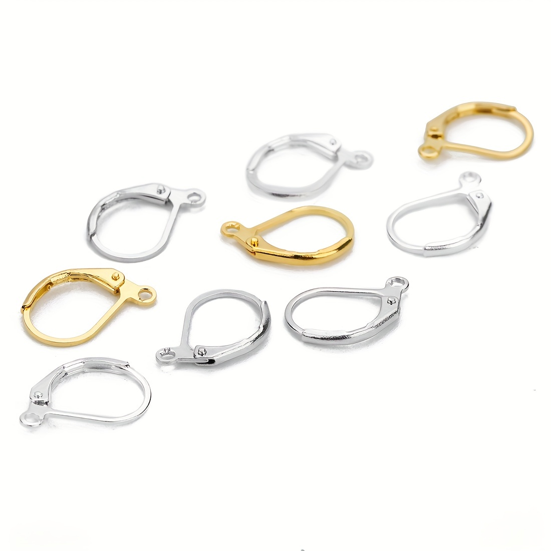 D shaped French Spring Ear Clip Ear Hook Leverback Earrings - Temu