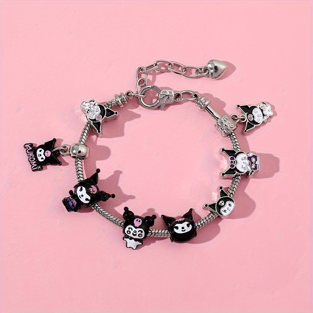 10pcs/Lots Kuromi Charms Beads Sanrio Cartoon Figure Pendant DIY Handmade  Bracelet Necklace Jewelry Accessories Gift - AliExpress