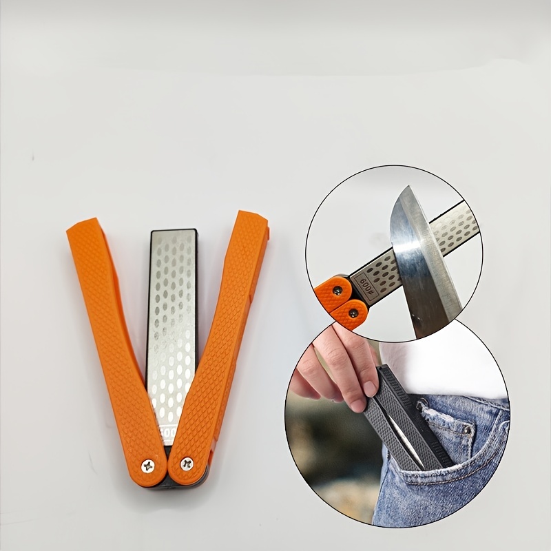 Portable Knife Sharpener Double Sided Foldable Pocket - Temu