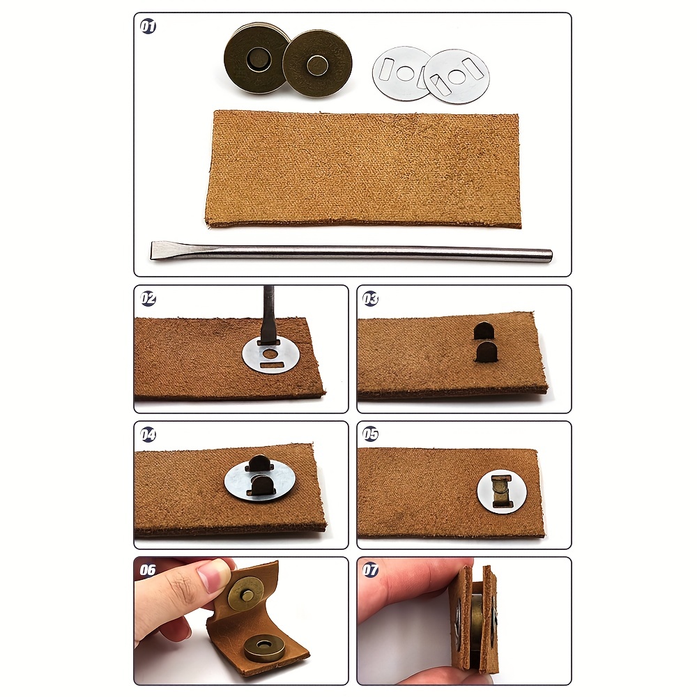 20 juegos de botones magnéticos a presión para bolso, bolso, cartera,  sobreabrigo, bolsa, 0.748 in, botones a presión plateados (0.79 pulgadas)