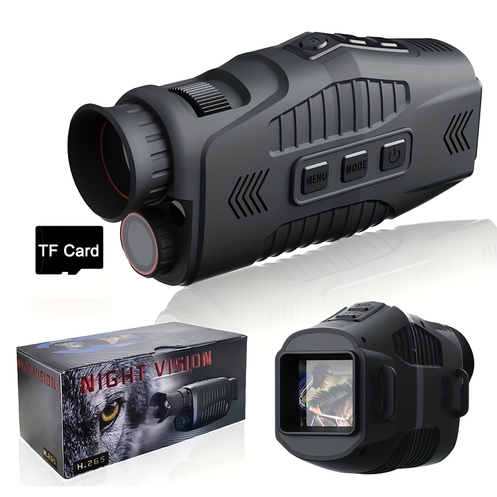 Monocular digital de visión nocturna HD NV-300, alcance para  exteriores/caza/observación, lector de tarjetas