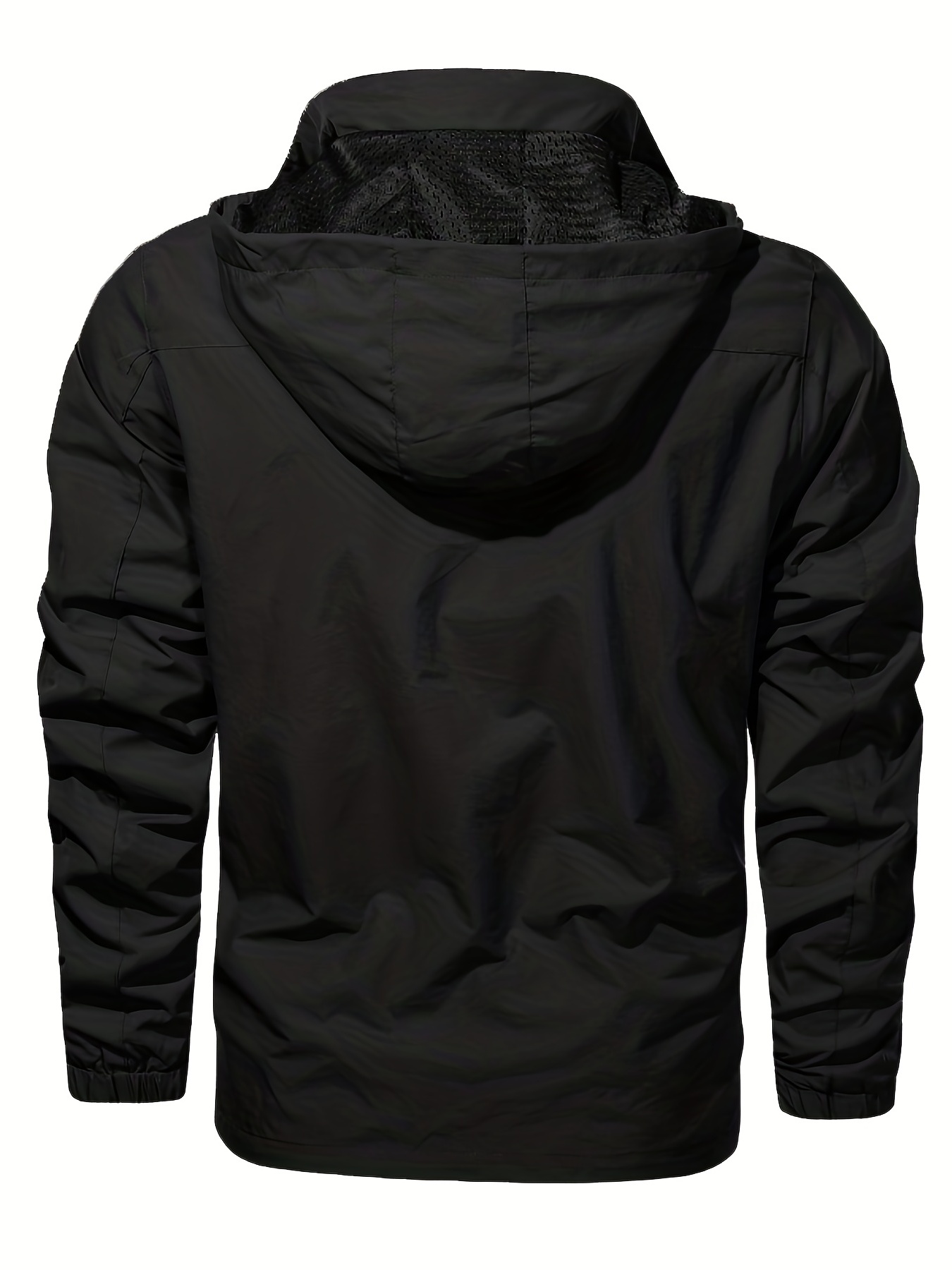 Black windbreaker hotsell zip up