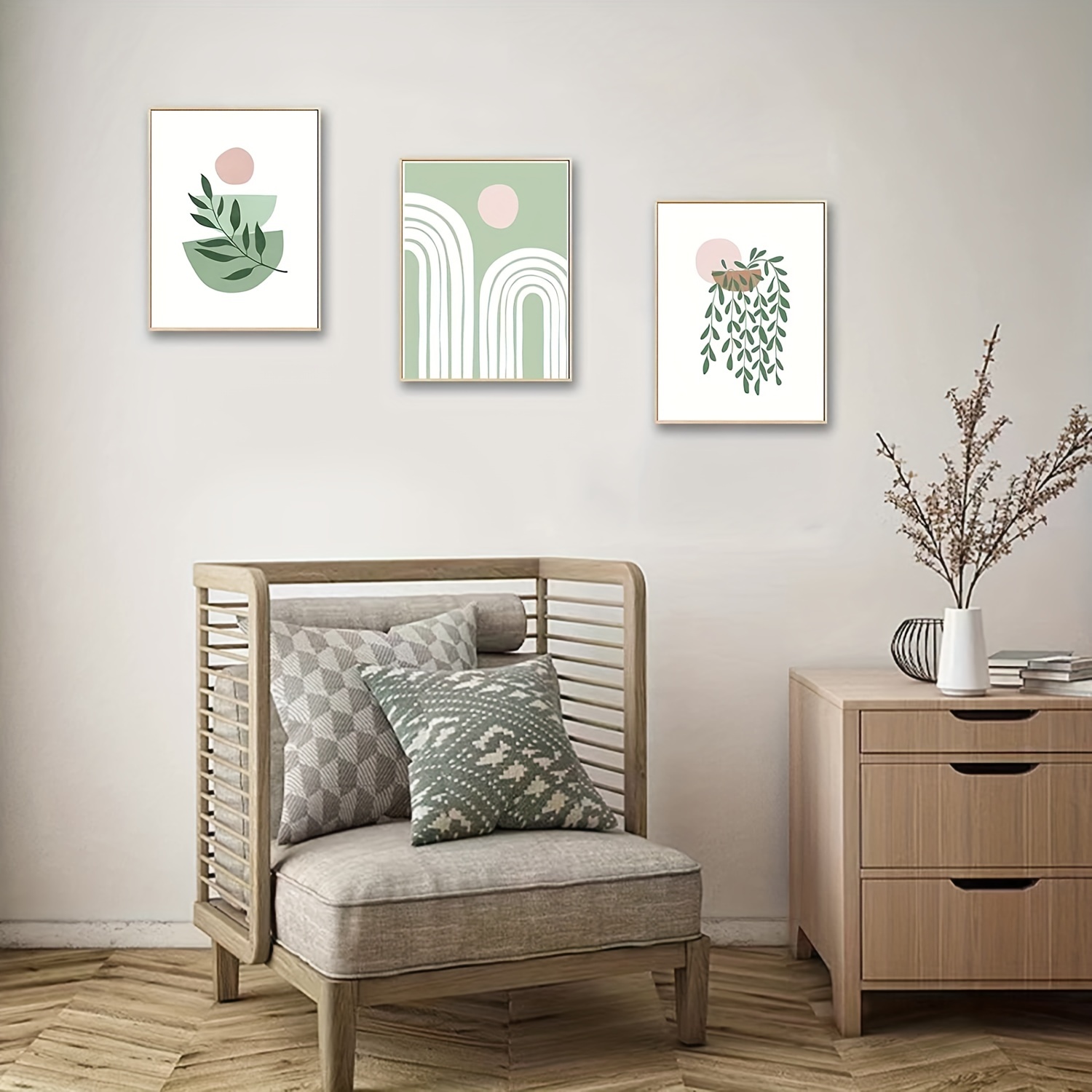 Aesthetic Green And Room Decor Posters For Bedroom - Danish Pastel Pictures  For Teen Girls - Cute Wall Decor With No Frame - Temu