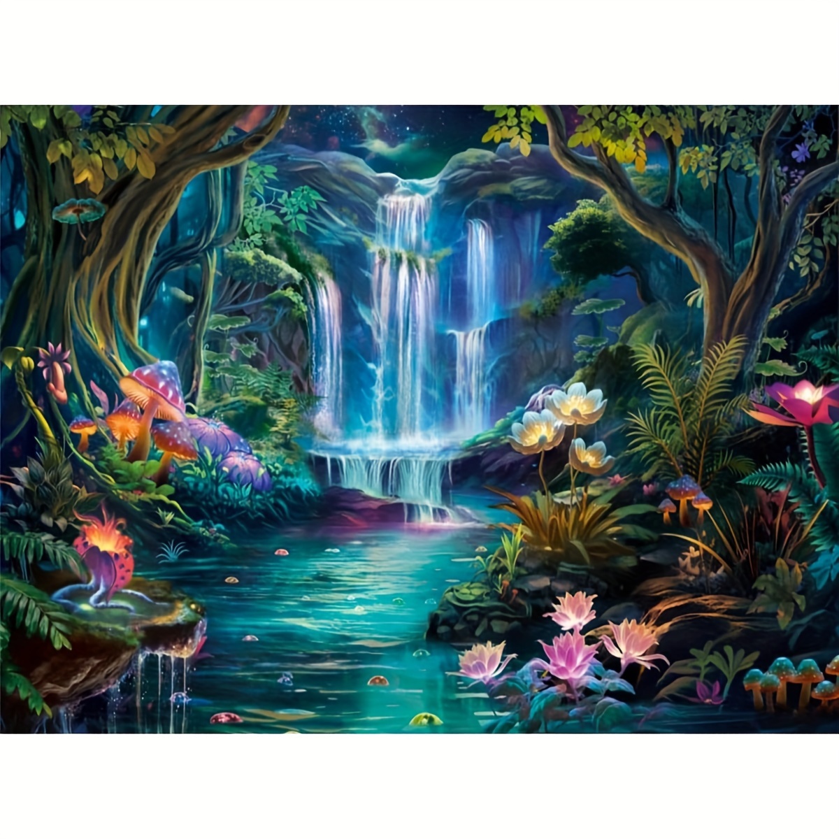 

Paint By Numbers Kit For Adults, Forest Waterfall Diy Paint By Numbers Kit For Adults, Art For Home Wall Decor 15.7 * 19.7 Inch