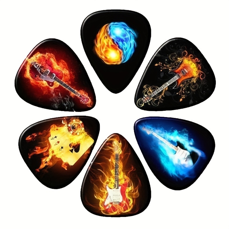 

12 Packs Colorful Guitar Picks Unique Guitar Gift For Bass Electric & Acoustic Guitars Different Thin 0.46mm 0.71mm 0.96mm
