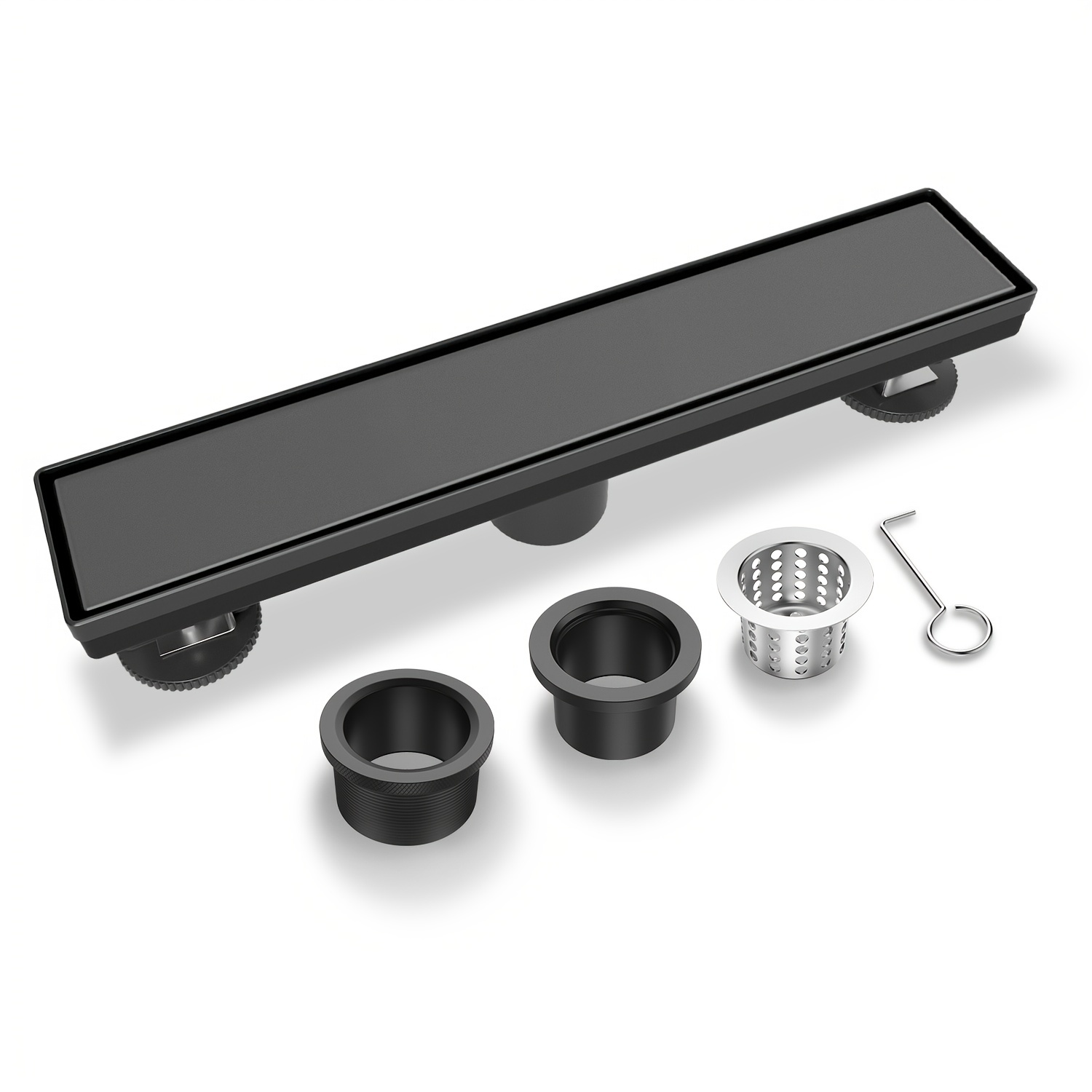 Black Shower Drain, Linear Shower Drain