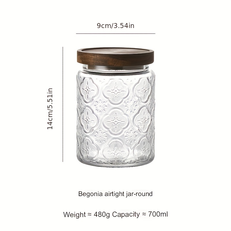 Glass Storage Jar Candy Jars With Lids Food Storage - Temu