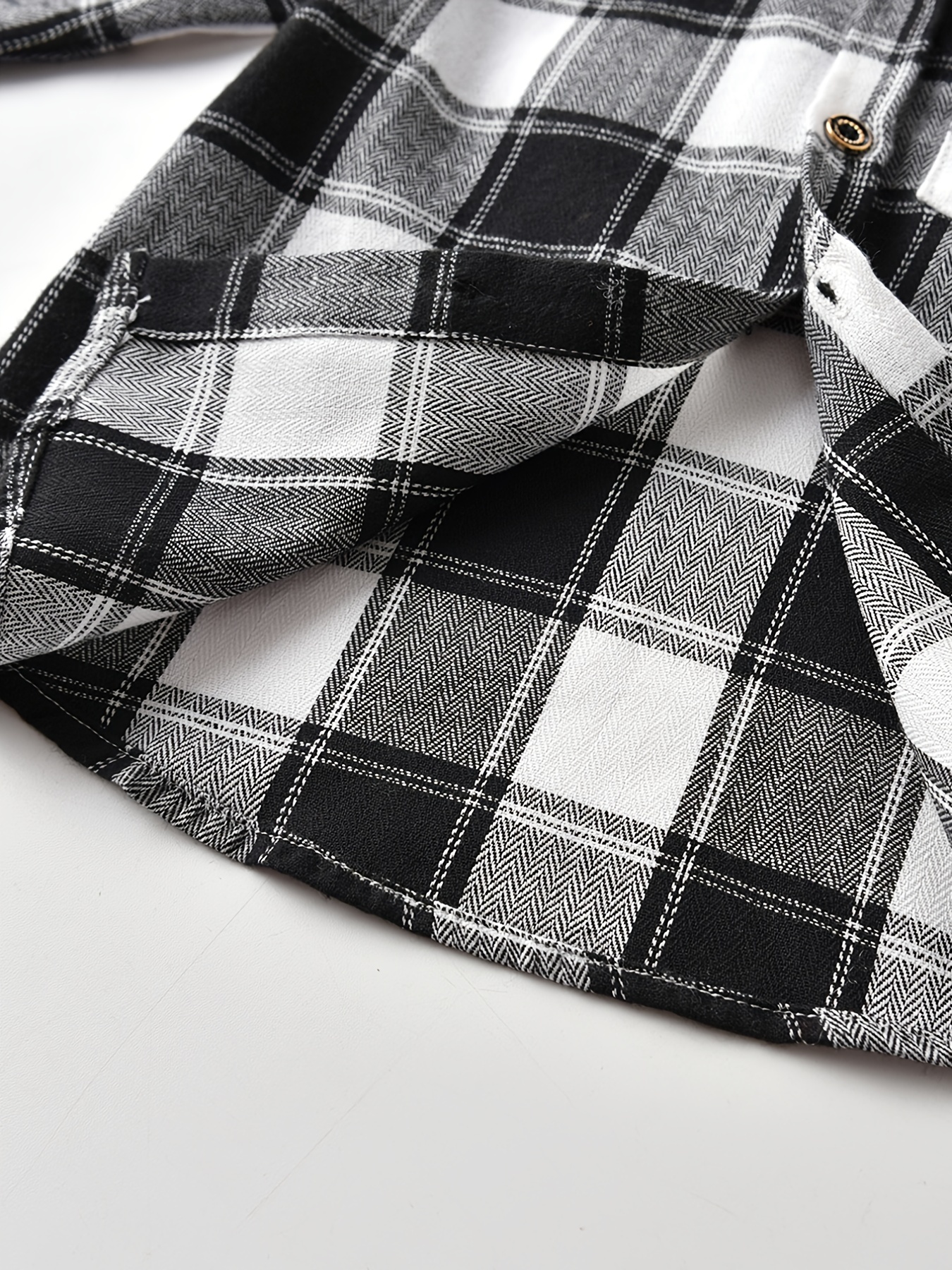 Boys Plaid Flannel Button-Up Shirt